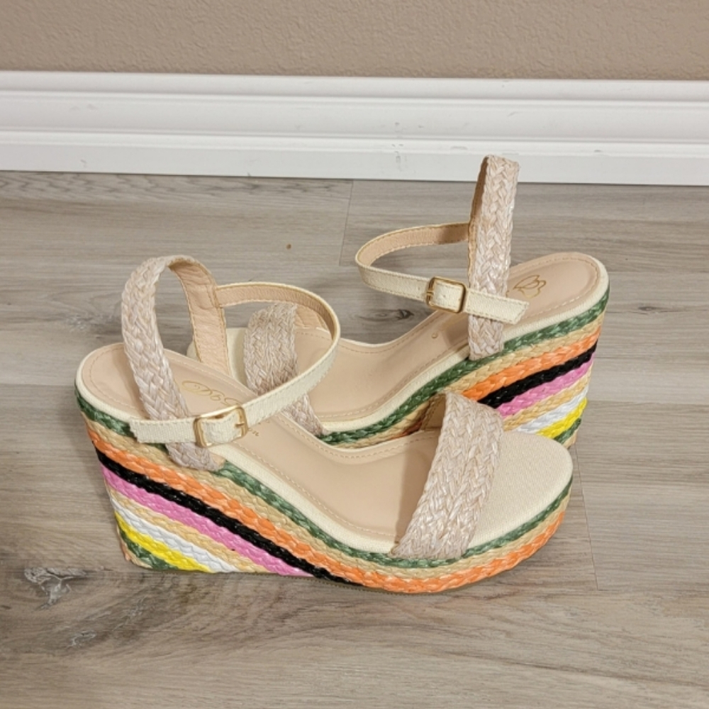 Straw Multicolor Wedges